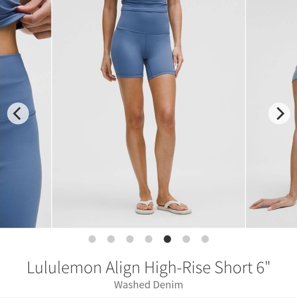 NWT Lululemon Align High-Rise Short 6in Washed Denim Sz 4 - Picture 1 of 4